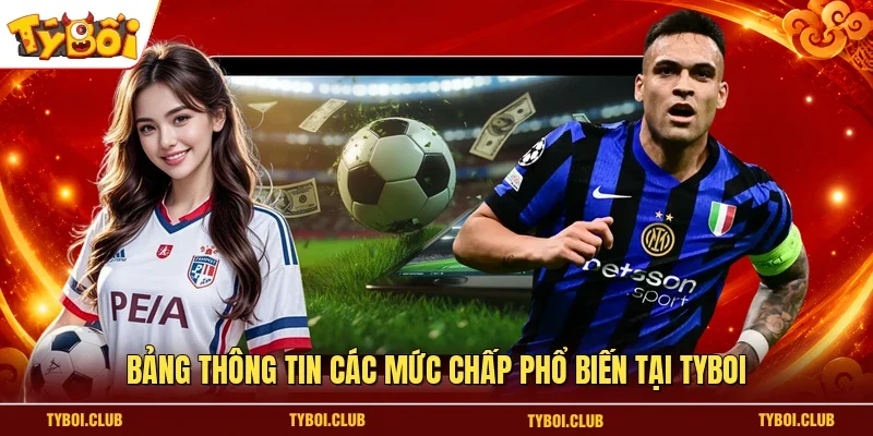 Bảng thông tin các mức chấp phổ biến tại TYBOI